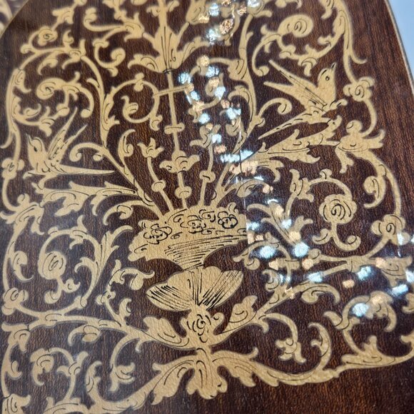 Pair of Vintage Sorrento Marquetry Folding Bookend with Hinges, Inlaid Wood - Picture 13 of 15